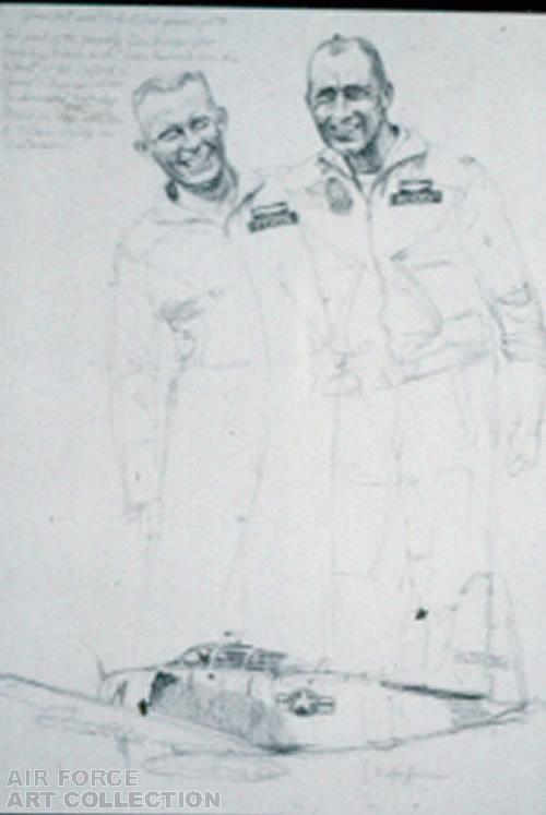 MAJOR BERNARD FISHER AND LTCOL JUMP MYERS